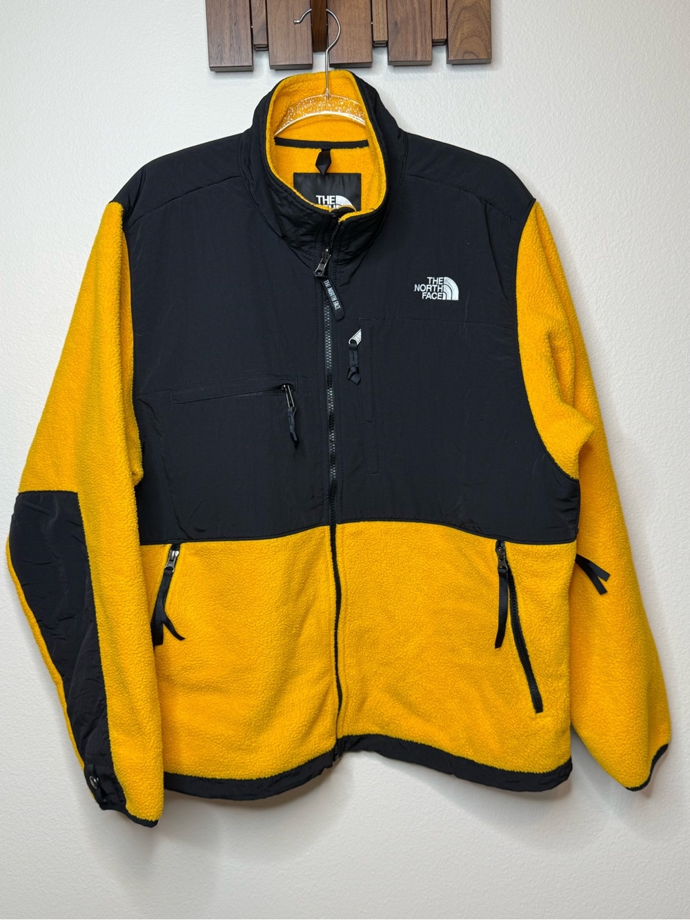 The North Face Denali Yellow and Black Fleece Jacket XL